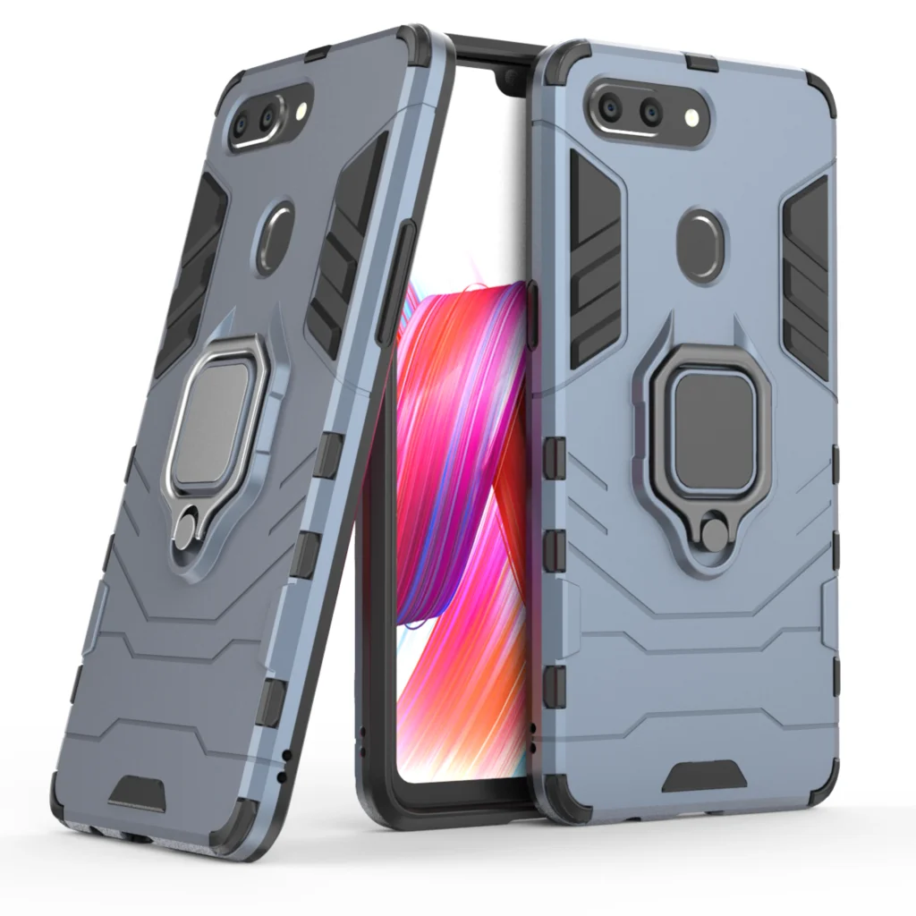 WolfRule OPPO R15 чехол из ТПУ Жесткий ПК с кольцом-держателем подставка магнитный