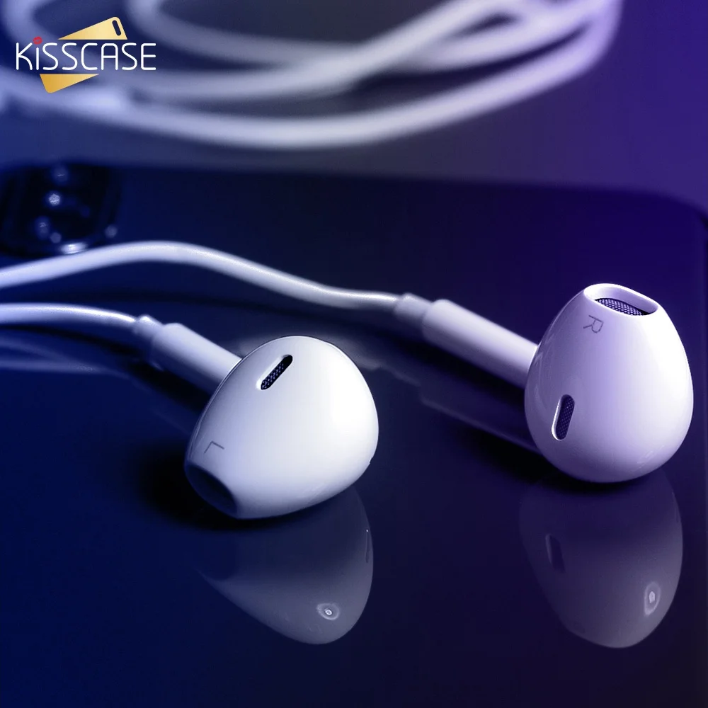 

KISSCASE Sports Wire Earphone For Samsung Huawei Xiaomi With Microphone Stereo In-ear Gaming Headphone Music Earbuds Earphone PC