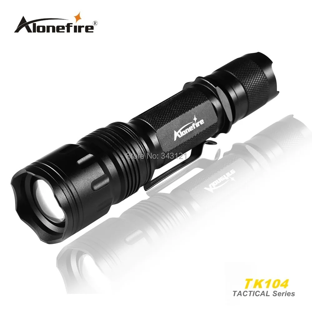 Alonefire TK104 XM-L2 светодиодный зум Профессиональный тактический светильник-вспышка лампа страйкбол винтовка стрелочный пистолет открытый охотничий мощный фонарь светильник