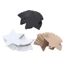 50 шт./лот черная звезда бумажные этикетки из крафтовой бумаги ценники Свадьба Рождество Хэллоуин вечерние подарочные карты багажная бирка Упаковка Этикетки