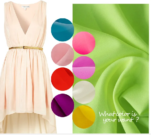 

Chiffon Fabric Georgette Fabric Solid Color Lining Ancient Chinese Dress Lining Clothes