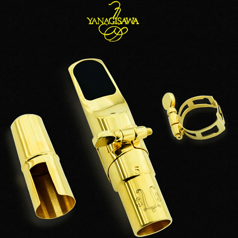 

Free Shipping Yanagisawa Tenor Soprano Alto Saxophone Metal Mouthpiece Professional Sax Mouth Pieces Accessories Gold Plating