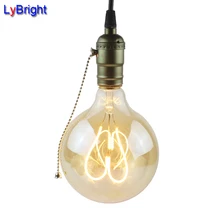 Уникальный ретро Спираль накаливания G125 4 Вт затемнения светодиодные лампы AC 220 В edison Глобусы лампа для домашнего бара магазин E27 свет