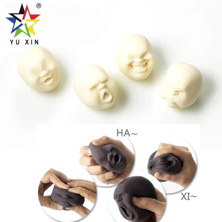 

2019 YUXIN Novelty Gag Toy Practical Jokes Antistress People Facial Expression Squeeze Scented Decompression Toys Gift For Kids