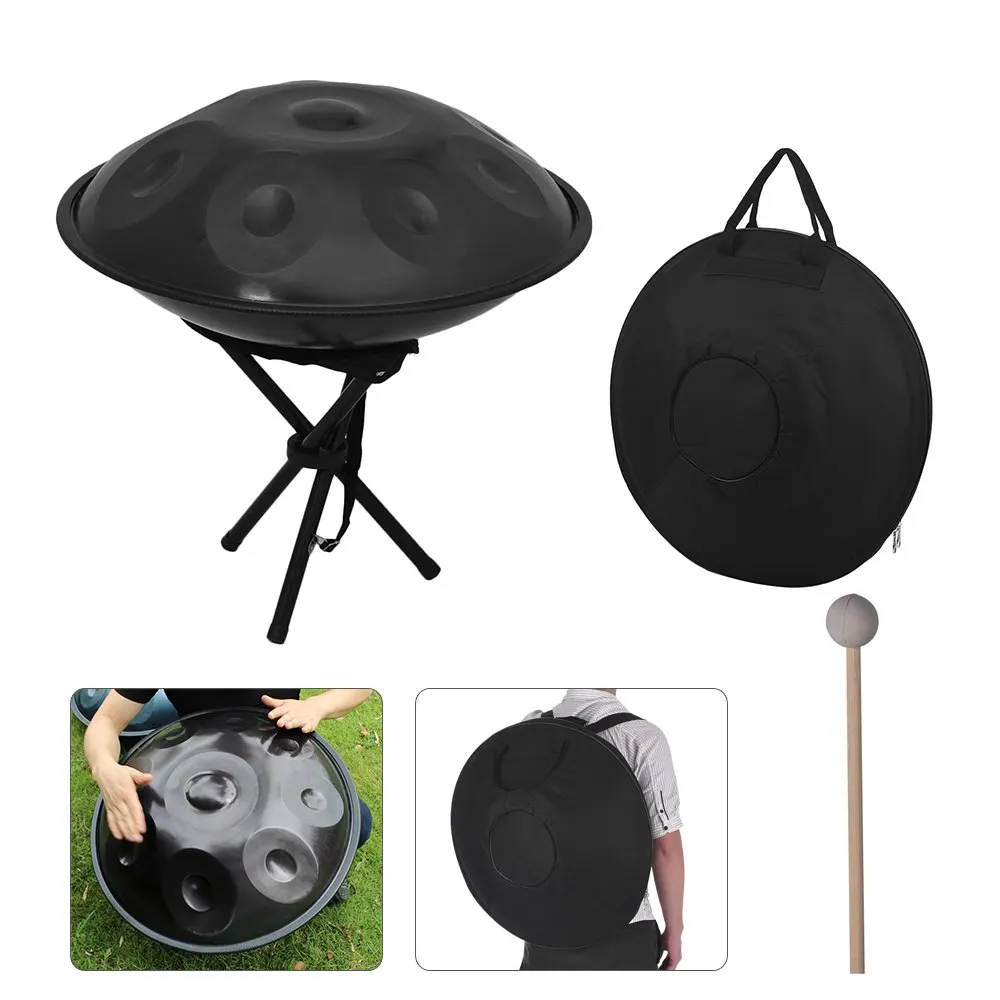 Ручной работы производительность висячий барабан HandPan ручной работы HANDPAN подвесной барабан 9 Тон музыкальный инструмент подарок с сумкой стойка для барабана