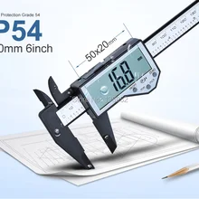 Супер ЖК-дисплей IP54 Водонепроницаемые цифровой Электронный штангенциркуль с нониусом из микрометр, толщиномер