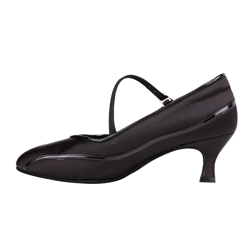 Стиль; женские стандартные танцевальные туфли; BD1303; черные атласные женские туфли для бальных танцев; Современная лакированная мягкая кожаная подошва