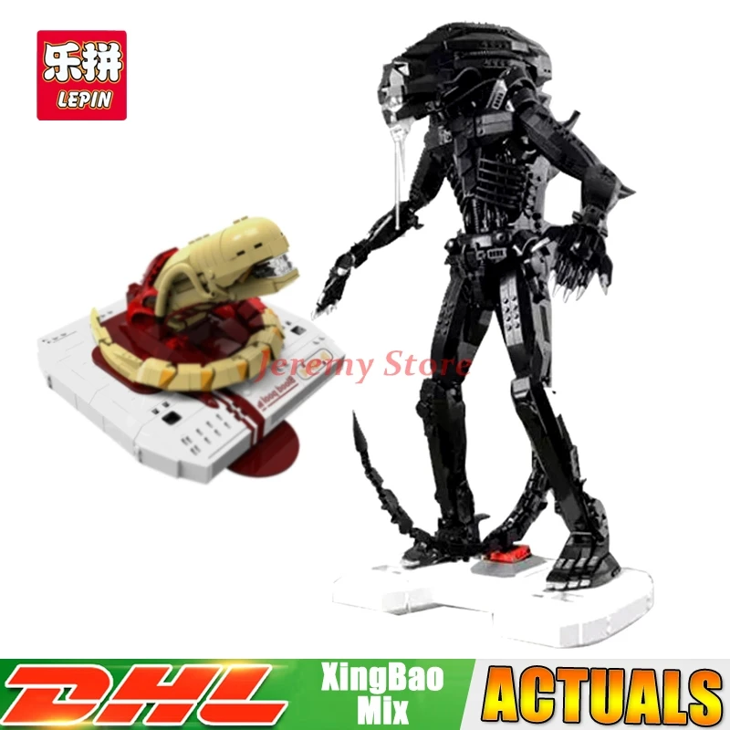 

XingBao Genuine Creative Movie Series 04001 The Alien Robot+04002 The New Alien Educational Building Blocks Bricks Toys