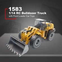 HUINA игрушечные лошадки 1583 1/14 10CH Сплав RC бульдозер грузовик с