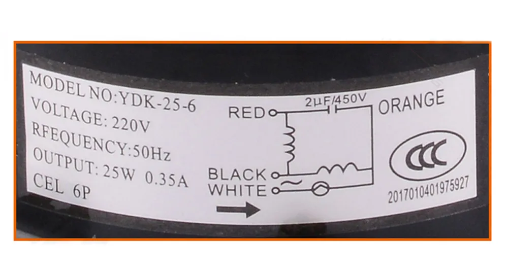 Кондиционер Вентилятор Мотор YDK-25-6 для кондиционера Универсальный Открытый оборудование для внутренних помещений охлаждающий двигатель 25 Вт