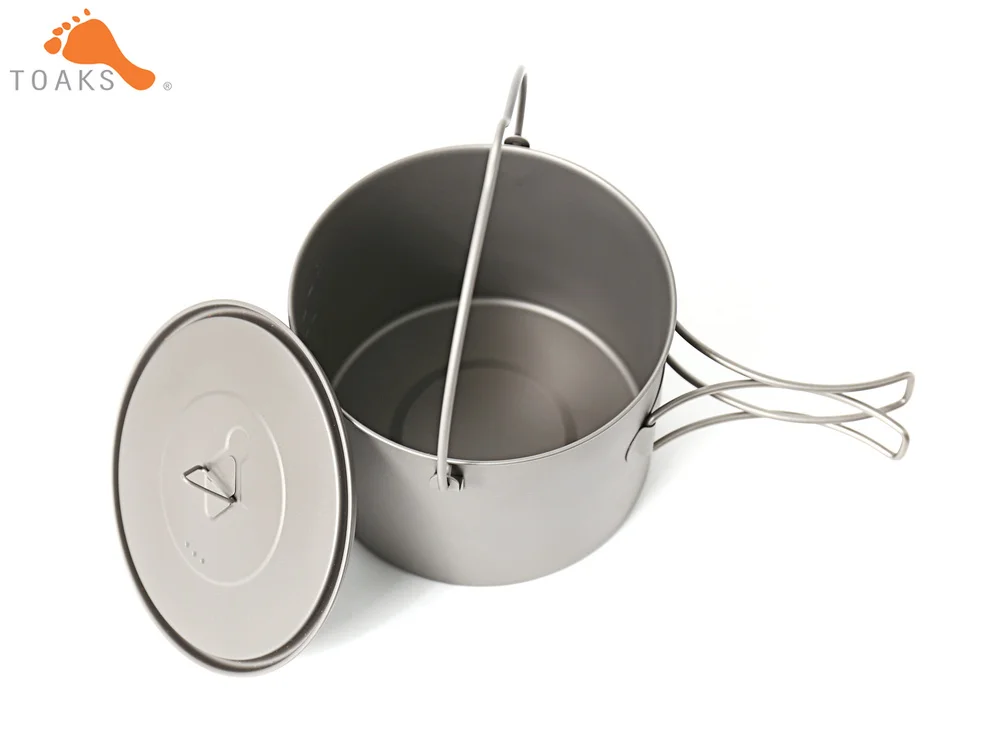 TOAKS POT-1300-BH titanio Camping al aire libre colgando con estribo fácil llevar 1300 ml 141G