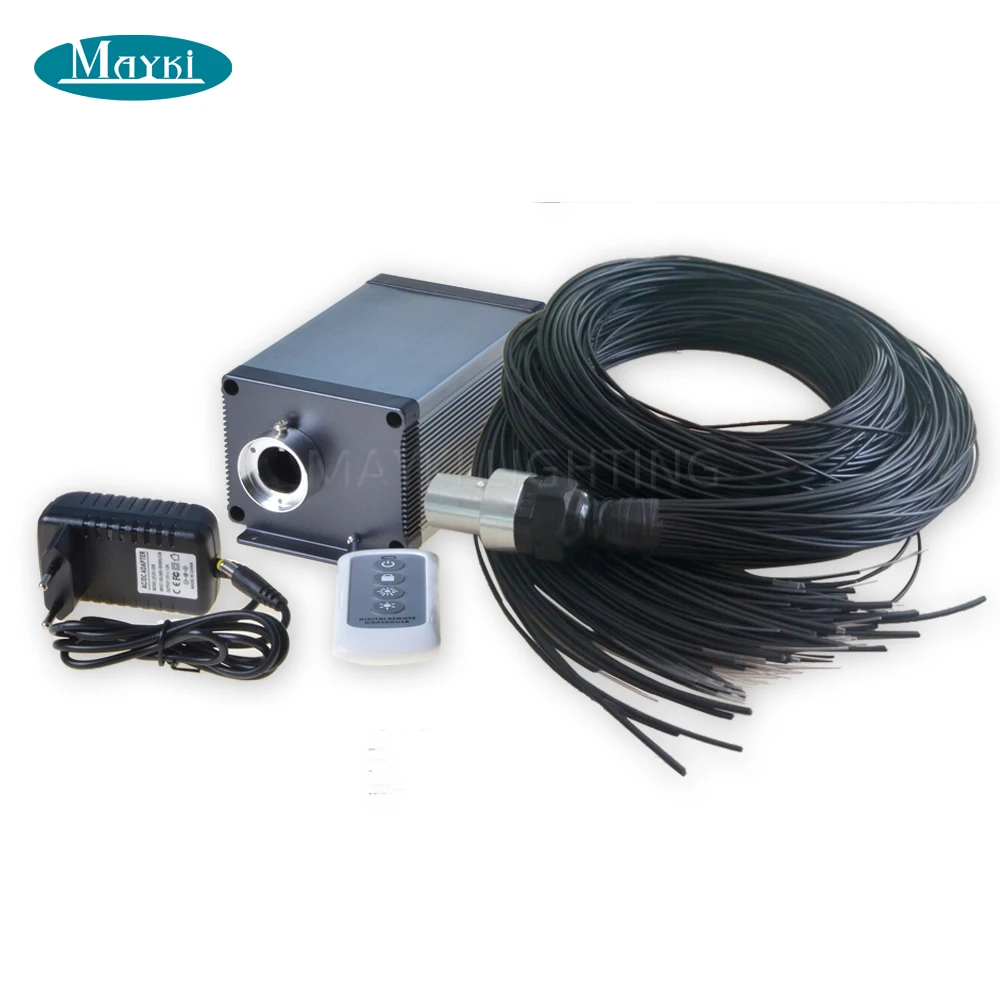 Maykit Color Wheel LED Light Source With 12V 5W Cree LED , 105 Star Glow Fiber Optic Lighting 2m