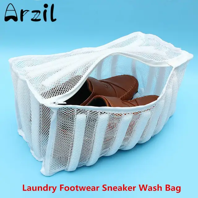 Polyester Laundry Footwear Mesh Wash Bag Sneaker Washer Dryer White Polyester Laundry Footwear Mesh Wash Bag Sneaker Washer Dryer White Shoes Clothes Washing Home Storage
