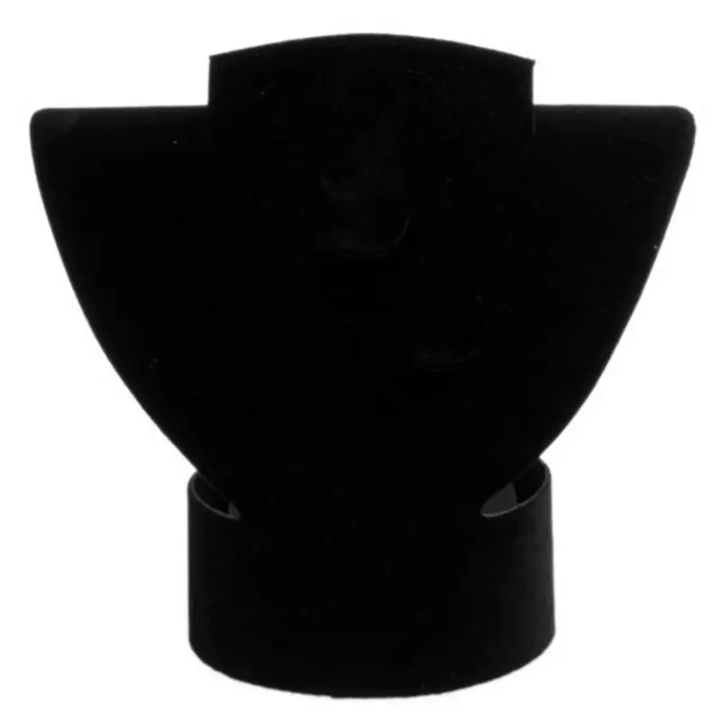 

Black Jewelry Necklace Choker Collar Display Shelf Neck Bust 16x15cm HOT