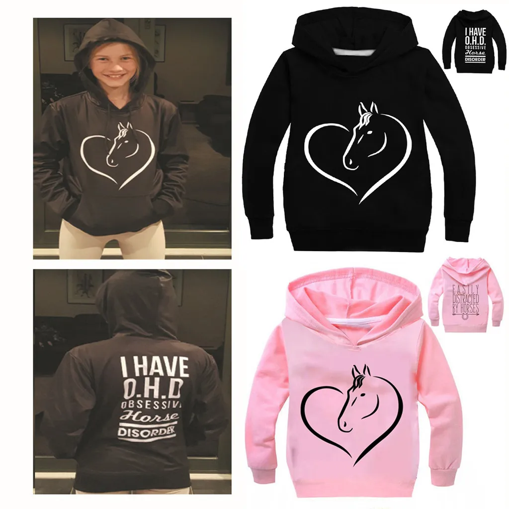 

ISHOWTIENDA Teen Kid Children's Sweatshirt Boys Girls Letter Fleece Tops Hooded Sweatshirt Outwear Pullover bluza dziewczynka
