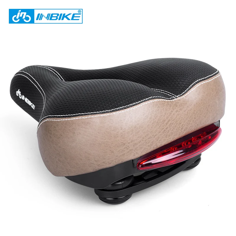 

Comfort Bicycle Saddle with Tail Light Widen MTB Saddle Cushion Road Bike Seat Shock Resistant Bike Parts Accessories