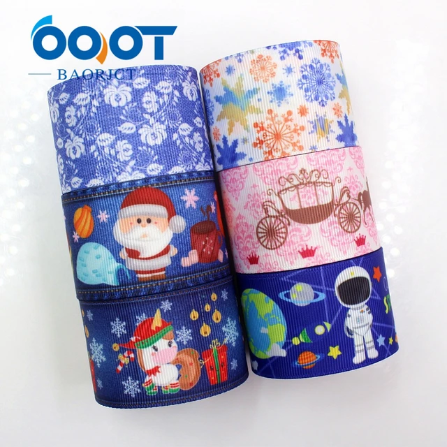 1 Roll 5 Yards Christmas Theme Wrapping Ribbon Anti-wrinkle Polyester Gift  Bouquet Packing Ribbon Home Decorations Silve 