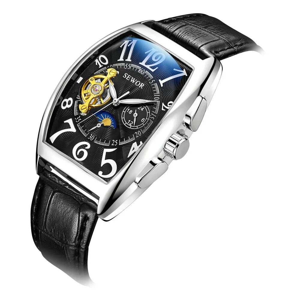 

New Explosion Men's Fashion Business Machinery Belt Watch Hot Sale Watch