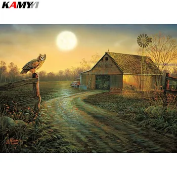 

5DDIY Diamond Embroidery Sunset & Owl Diamond Painting Cross Stitch Mosaic Animal Full Square/Round Diamond Decoration Home
