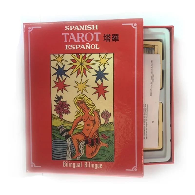 SPANISH Tarot Board Game 78+22 PCS//Set Cards Game Tarot Game with English//French