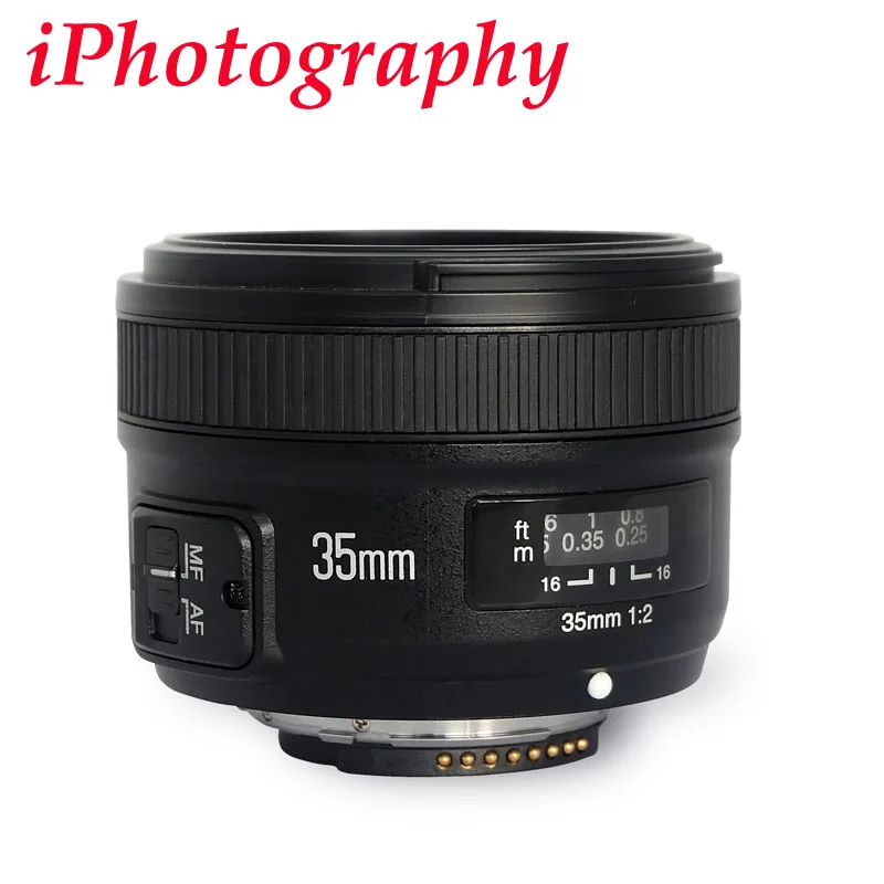 Объектив YONGNUO для Nikon F и камеры DSLR Canon объектив YN 35 мм 50 F2.0 F2N D7100 D3200 D3300 D3100 D5100 D90|lens for