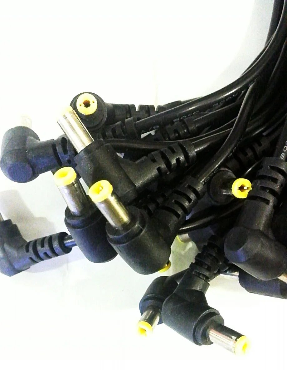 

50pcs Right Angle 5.5mm x 2.1mm DC Power Plug Male Charger Cables Connector 30cm