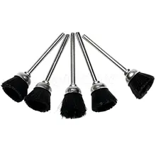 Brosses en Nylon pour polisseuse et polisseuse, outil rotatif 3mm, 5 pièces