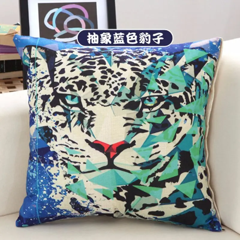 Animal Tiger Lion Abstract Cotton Linen Oil Painting Pillow Case Cover Home Pillow Cases Square Cushion Cover Animal Tiger Lion Abstract Cotton Linen Oil Painting Pillow Case Cover Home Pillow Cases Square Cushion Cover