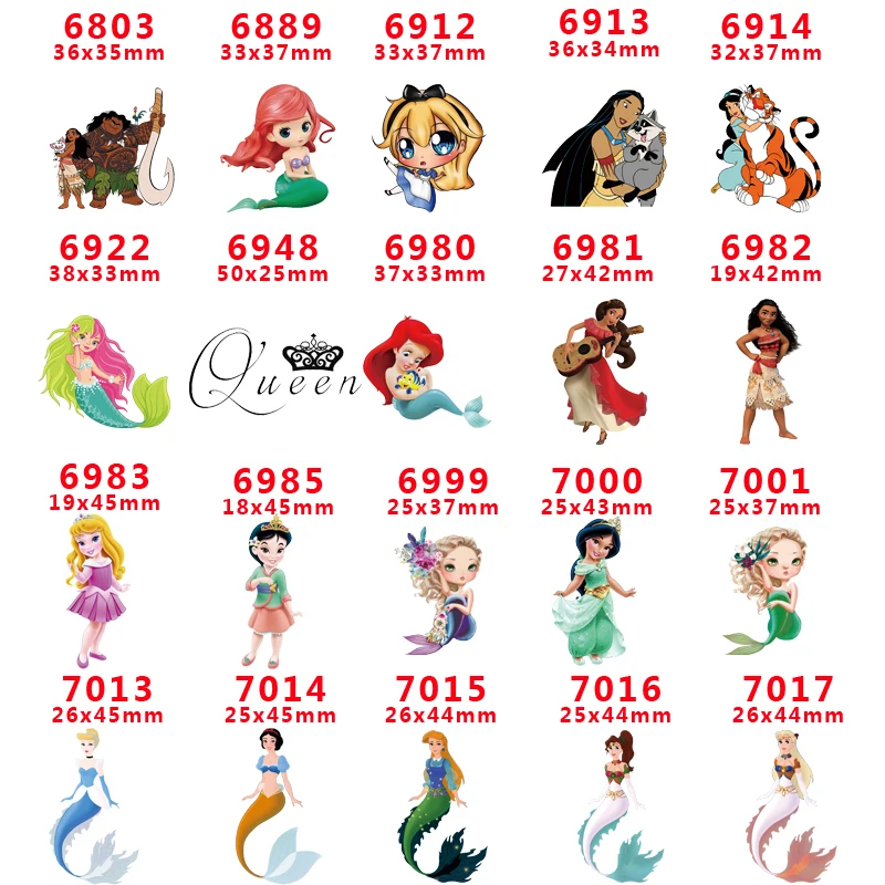 

DIY Craft Supplies cartoon character flat back planar resins 30 pieces. PR-6803-7017