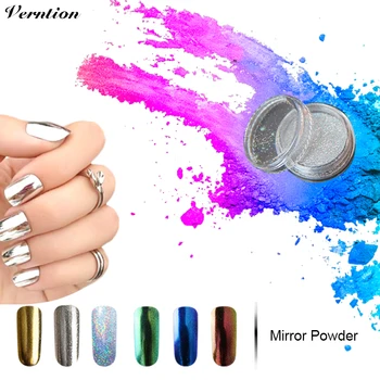 

Verntion Professional Glitter Holographic Mirror Effect Powder Polishing for Nail Art Decoration Chrome Pigment Nails Powder