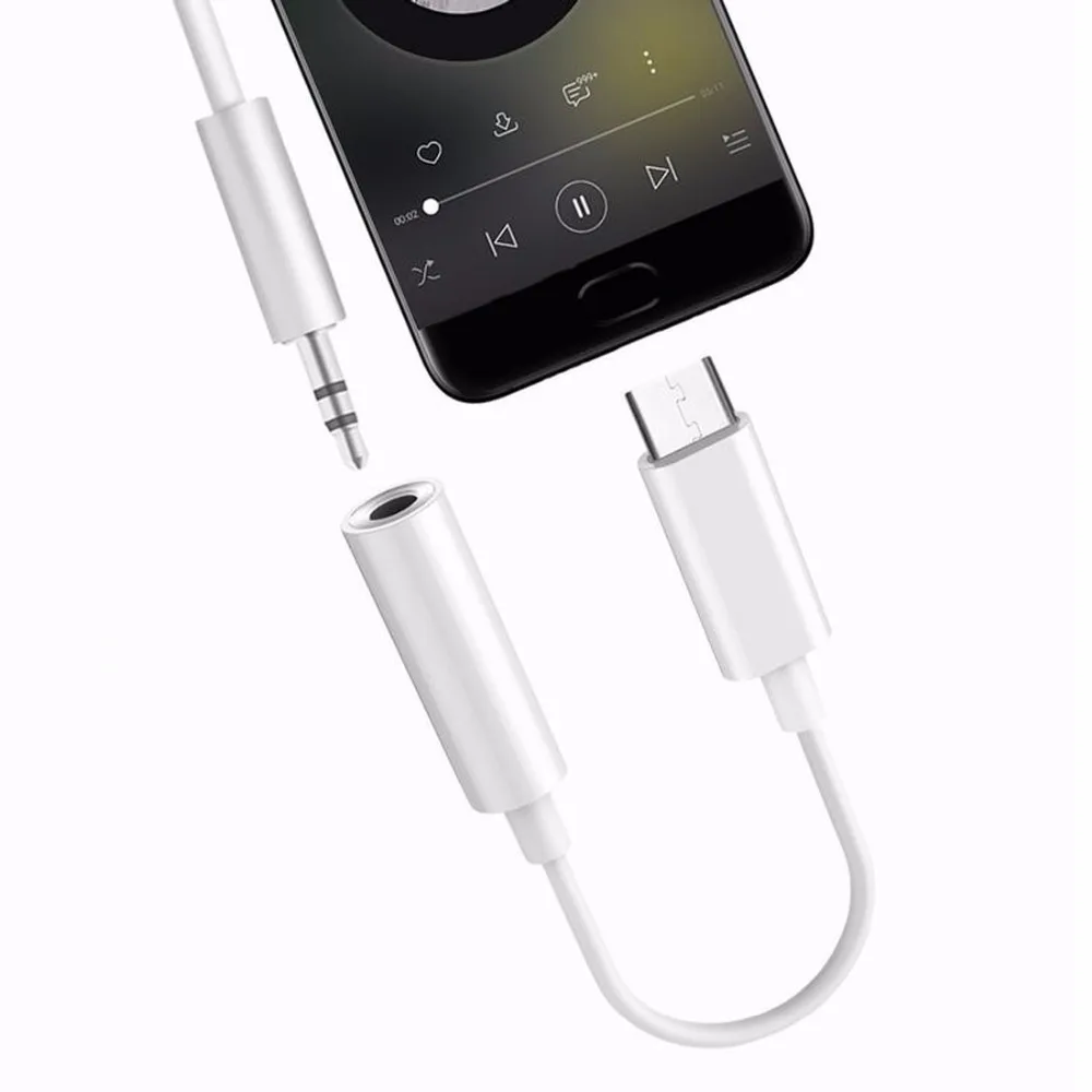 

Type-C to 3.5mm Earphone Cable Adapter USB 3.1 Type C USB-C male to 3.5 AUX Audio Female Jack for Xiaomi Huawei HTC