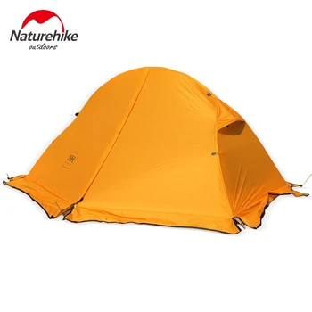 

1.3KG Naturehike Tent 20D Silicone Fabric Ultralight 1 Person Double Layers Aluminum Rod Hiking Tent 4 Season With Camping Mat