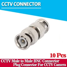 10pcs/lot CCTV Accessories BNC Male to Male CCTV Security Coax Coupler Video BNC Connector Adapter RF Convertor