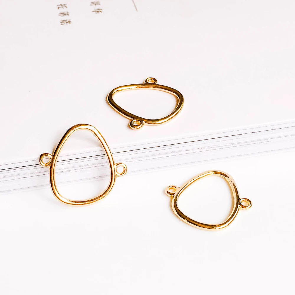 

KC Gold Plated Eardrop Pendant Charms Jewelry Component Earring Accessories Diy Handmade Material for Earring Necklace 20pcs