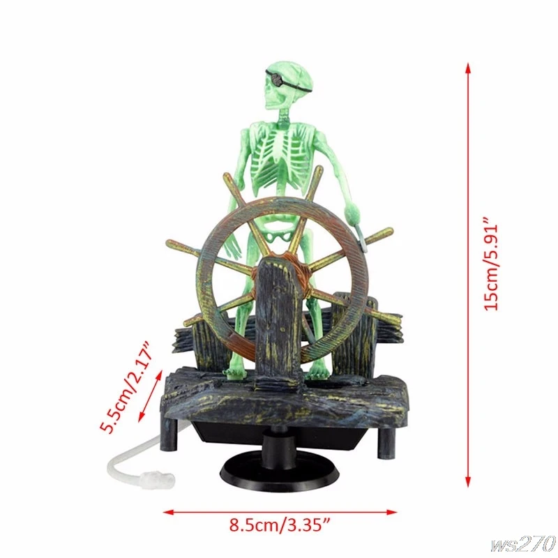 Action-аквариумный орнамент Скелет Пират капитан аквариум ландшафтное украшение W15 Прямая поставка