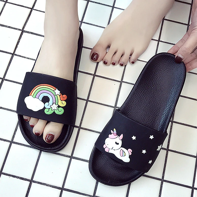 

Women Slide Sandals Summer Platform Slippers Cartoon Unicorn Women Shoes Slides Flip Flops Sandals Ladies Dropshipping