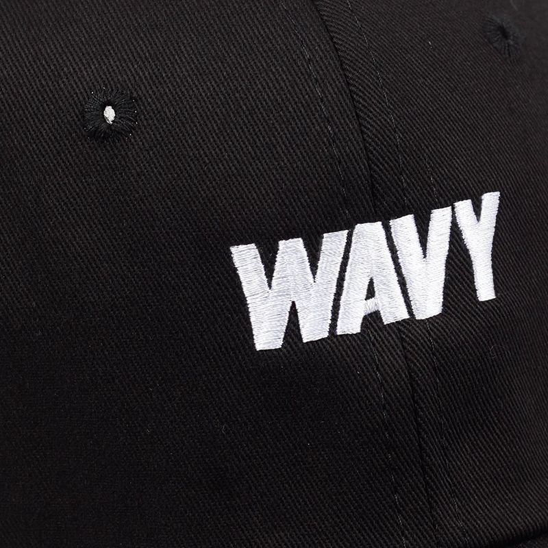 Новая волнистая неструктурная черная шляпа для папы брендовая Бейсбольная Кепка snapback Хип-Хоп Кепка шляпы