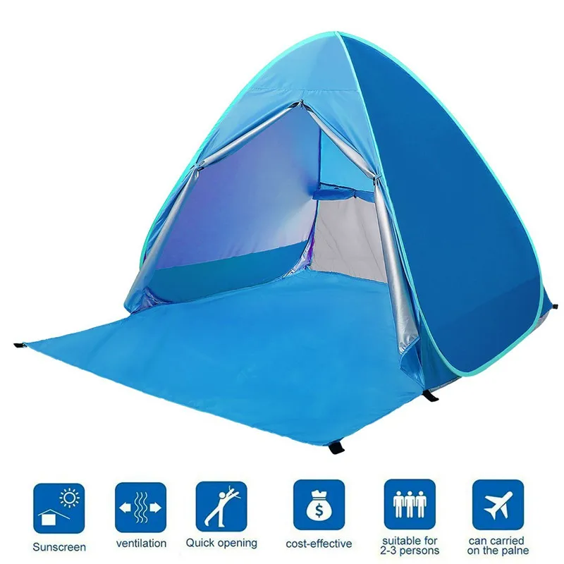 

Automatic Pop Up Beach Tent Sun Shelter Cabana 1-2 Person UV Protection Beach Shade for Outdoor Camping Activities