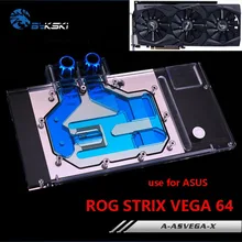 BYKSKI Full Cover Graphics Card Block use for ASUS ROG STRIX VEGA 64 GAMING Copper Radiator