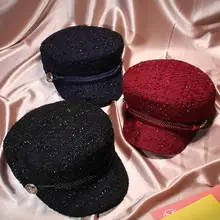 Лидер продаж, кожаные кепки высокого качества на плоской подошве для взрослых, женские модные темно-синие шляпы, мужские уличные солнцезащитные козырьки из искусственной кожи в стиле милитари