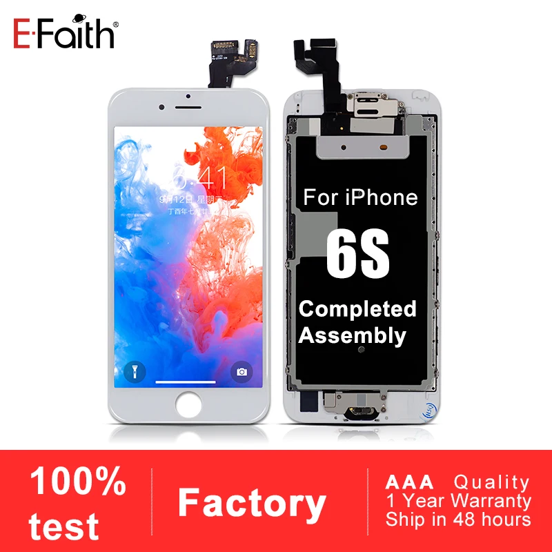 10 шт. EFAITH для iPhone 6s полный комплект ЖК дисплей в сборе с фронтальной камерой + кнопка домой динамик Бесплатный