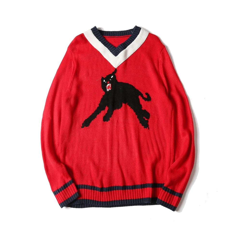 font b Men s b font Cartoon Animal Print font b Sweaters b font Hit