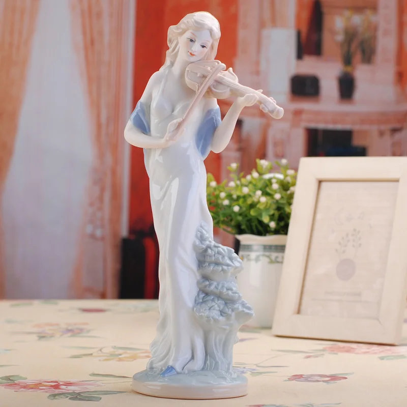 

Western Female Characters Lady Home Decor Ceramic Figurines Art Crafts Coffee Bar Porcelain Ornament Wedding Decoration