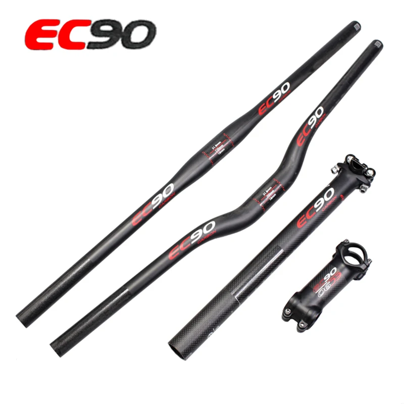 

Mountain Bike Handlebar Carbon Handlebar EC90 Handlebar and Stem and Seatpost and Saddle = 1 Set of Carbon Mtb