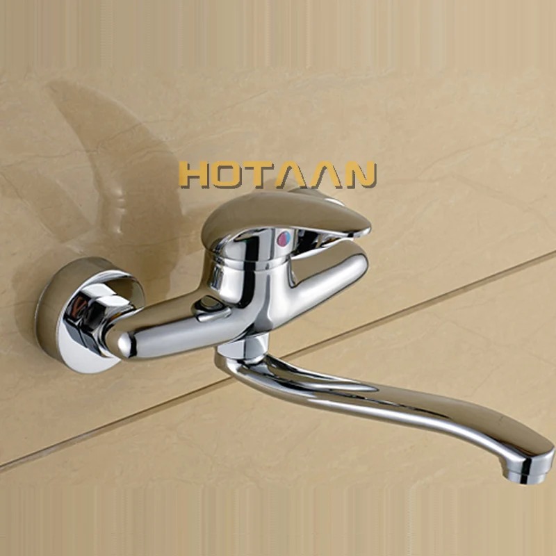 FREE SHIPPING Brass Chrome Taps For Kitchen Sink Kitchen Tap Dual Hole Wall Kitchen Mixer Kitchen Faucet torneira cozinha YT6033 2 FREE SHIPPING Brass Chrome Taps For Kitchen Sink Kitchen Tap Dual Hole Wall Kitchen Mixer Kitchen Faucet torneira cozinha YT6033 2