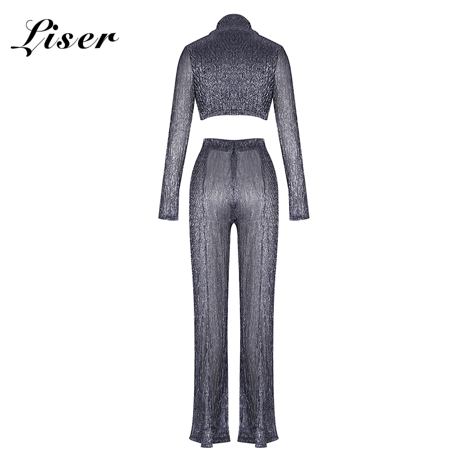 Ocstrade-2-Festa-pe-a-Set-2018-Nova-Prata-Lurex-Manga-Longa-Cropped-Top-Leg-Flare (1)