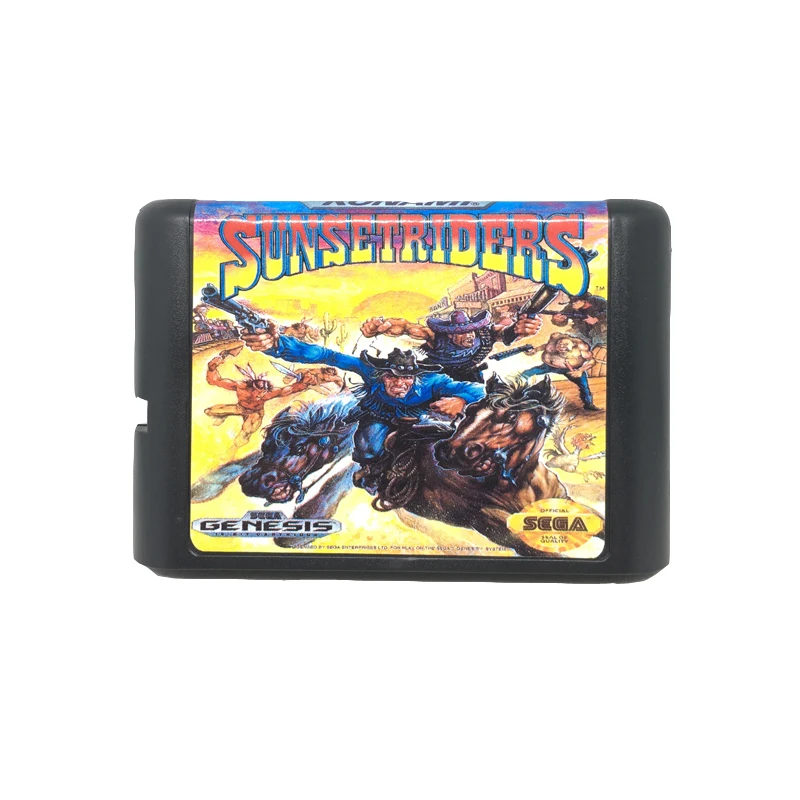 

Sunsetriders for 16 bit Game Card Game Cartridge for Sega Mega Drive / Genesis System EUR/USA Shell