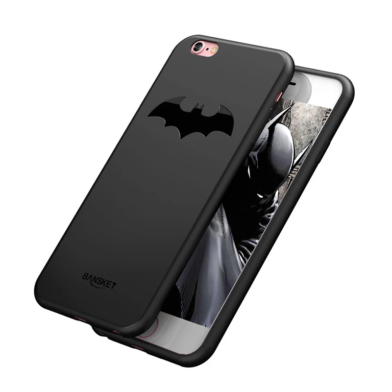 Роскошный чехол с изображением Бэтмена для iPhone 6 6S / Plus тонкий мягкий ТПУ полной