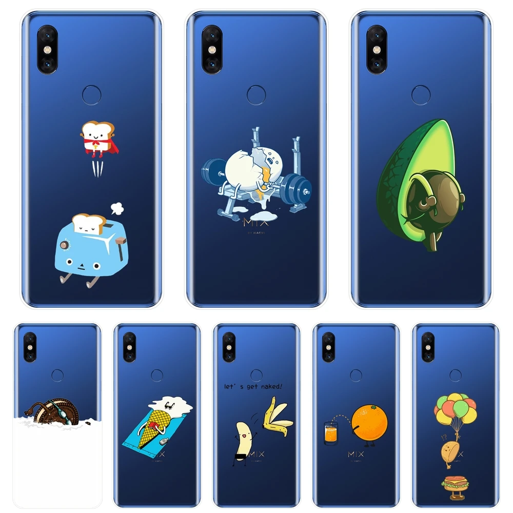 

Funny Avocado Banana Kawaii Egg Soft Silicone Phone Case For Xiaomi Mi Max Mix 1 2 2S 3 Back Cover For Xiaomi Mi Note 1 2 3 Case