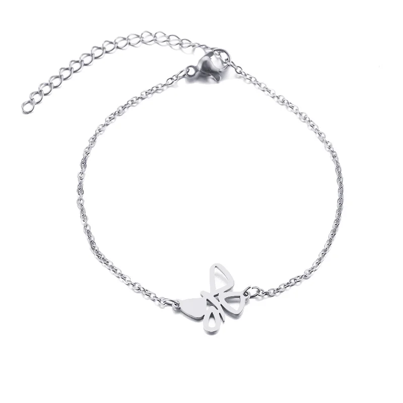 CACANA Stainless Steel Bracelet For Women Pretty Butterfly Gold And Silver Color Pulseira Feminina Lover's Engagement Jewelry